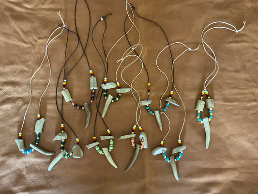 Native Made Deer Horn Necklaces